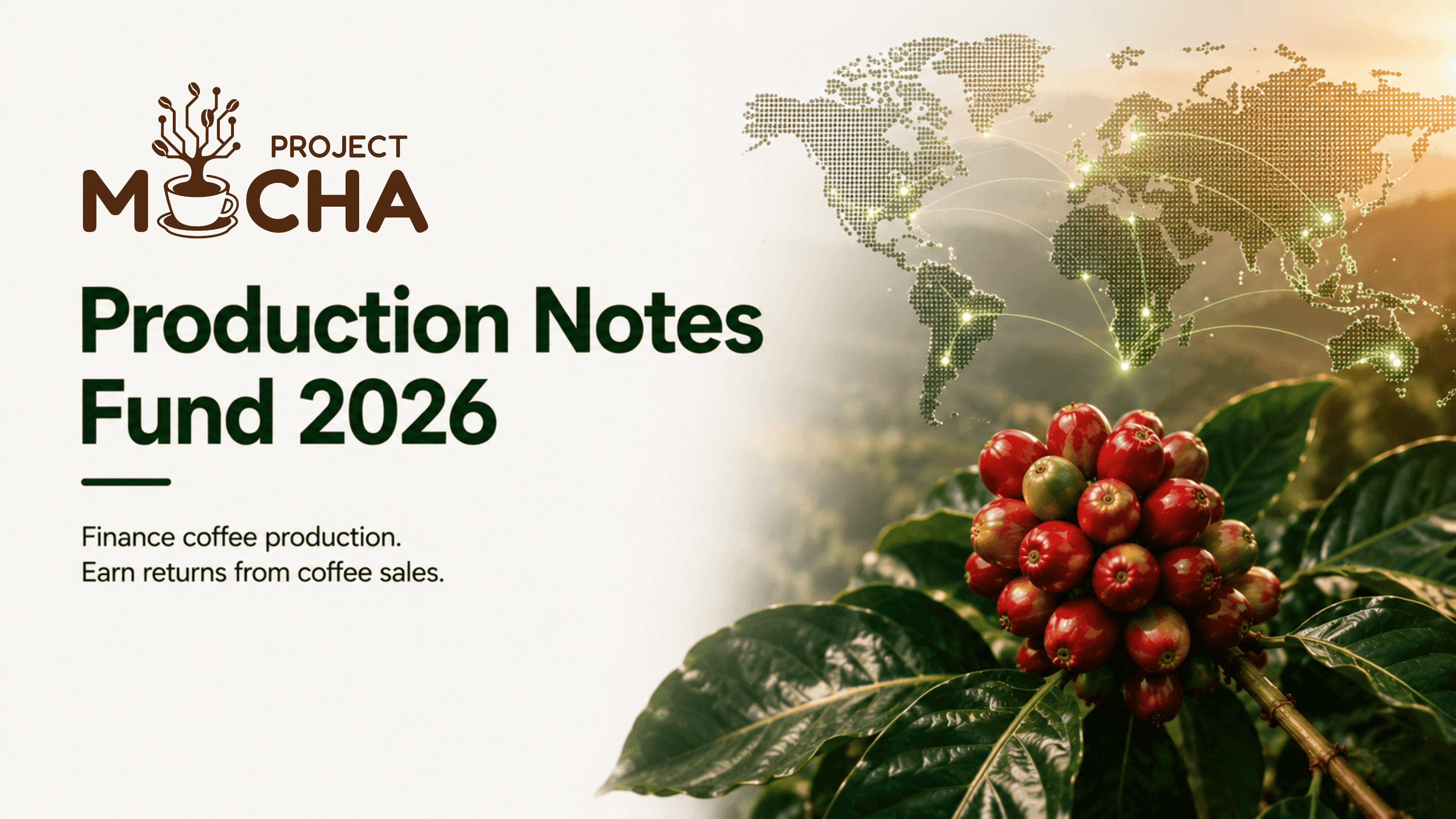 Production Notes Fund 2026 — coffee cherries and global trade network